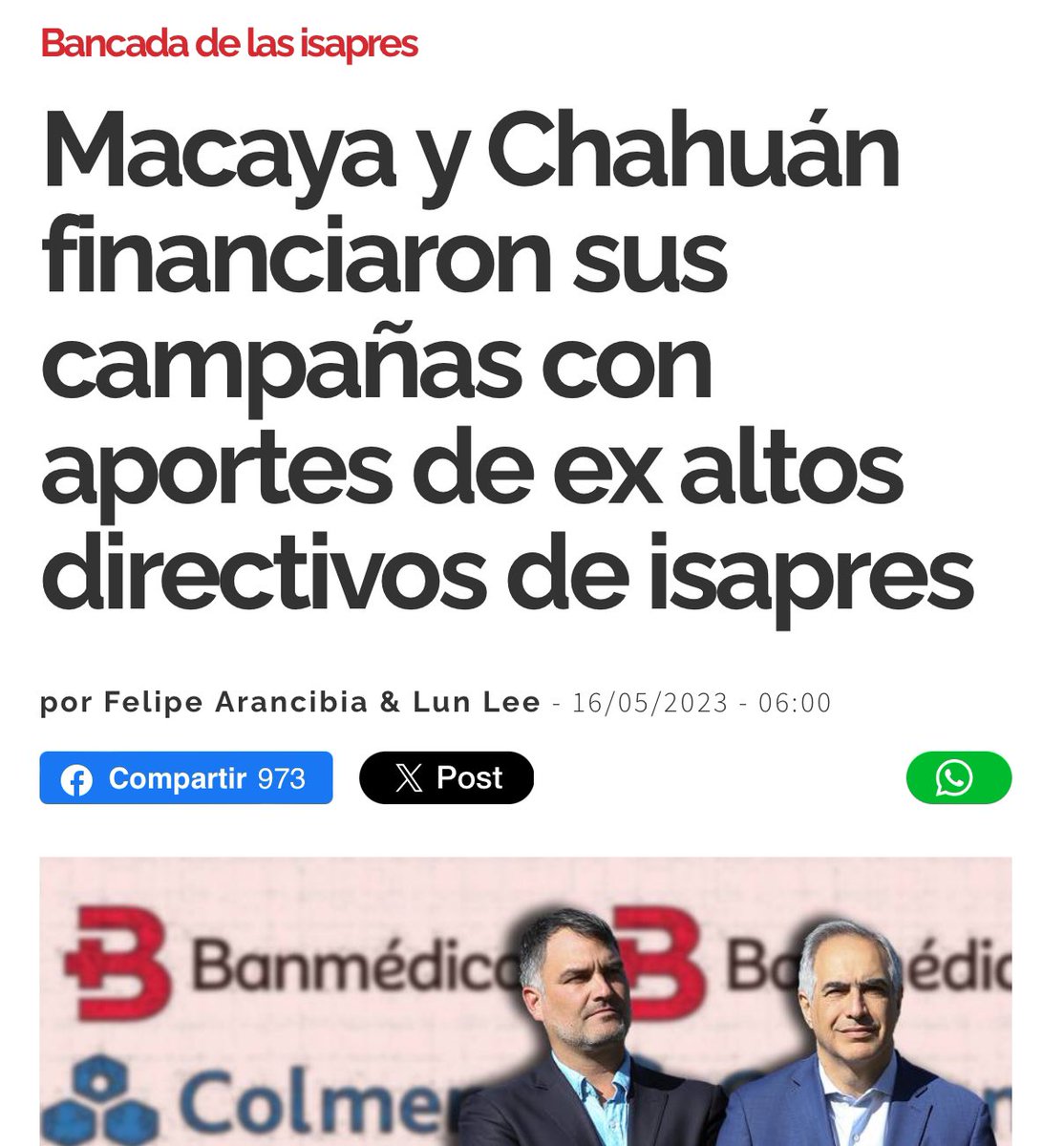 La prostitución política de la derecha representada por el presidente de la UDI Javier Macaya pone fin al respeto por la ciudadanía y la política.