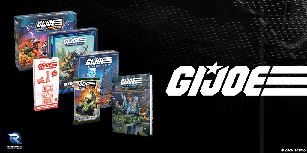 Yo Joe! The battle between G.I. Joe and Cobra calls on you now with new #GIJoe roleplaying games, expansions, and more by Renegade games! Are you ready to join the fight? Available now for pre-order at #HasbroPulse! Each sold separately.