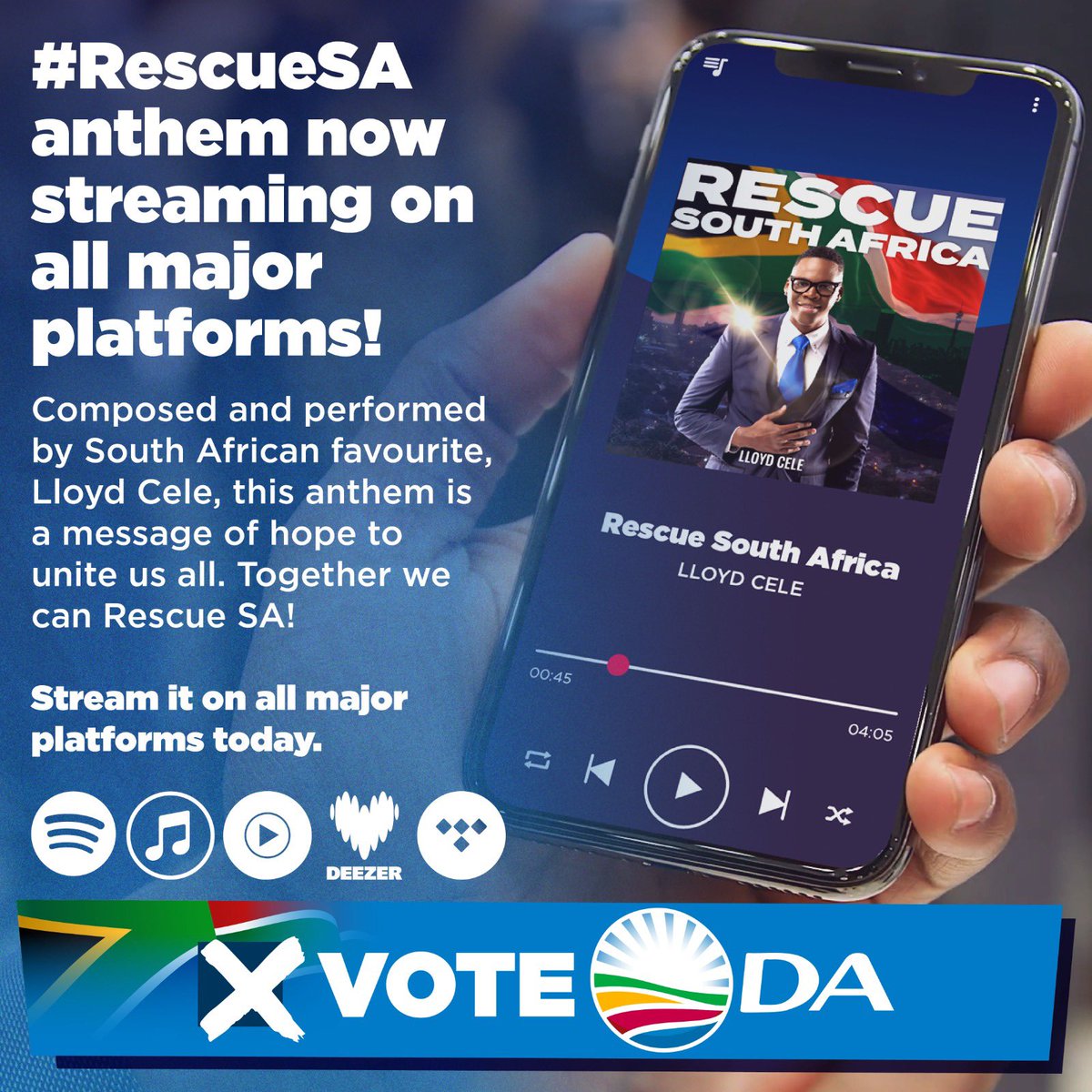 🎼Don't miss out! Download our rescue anthem on the way to #RescueSA. YouTube Music: music.youtube.com/watch?v=7GS9R8… Spotify: open.spotify.com/track/6U6iIvHq…? Apple Music: music.apple.com/za/album/rescu…