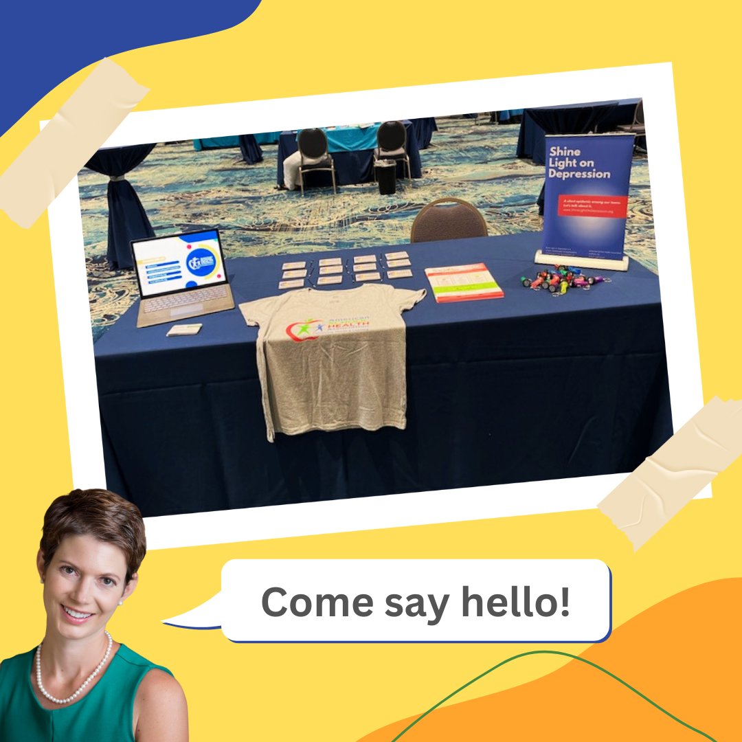 Our Executive Director Jeanie is down in Florida soaking up knowledge (and some sun!). She's attending the Florida School Health Association's Spring Conference. Stop by our table to learn about ASHA and Shine Light on Depression.