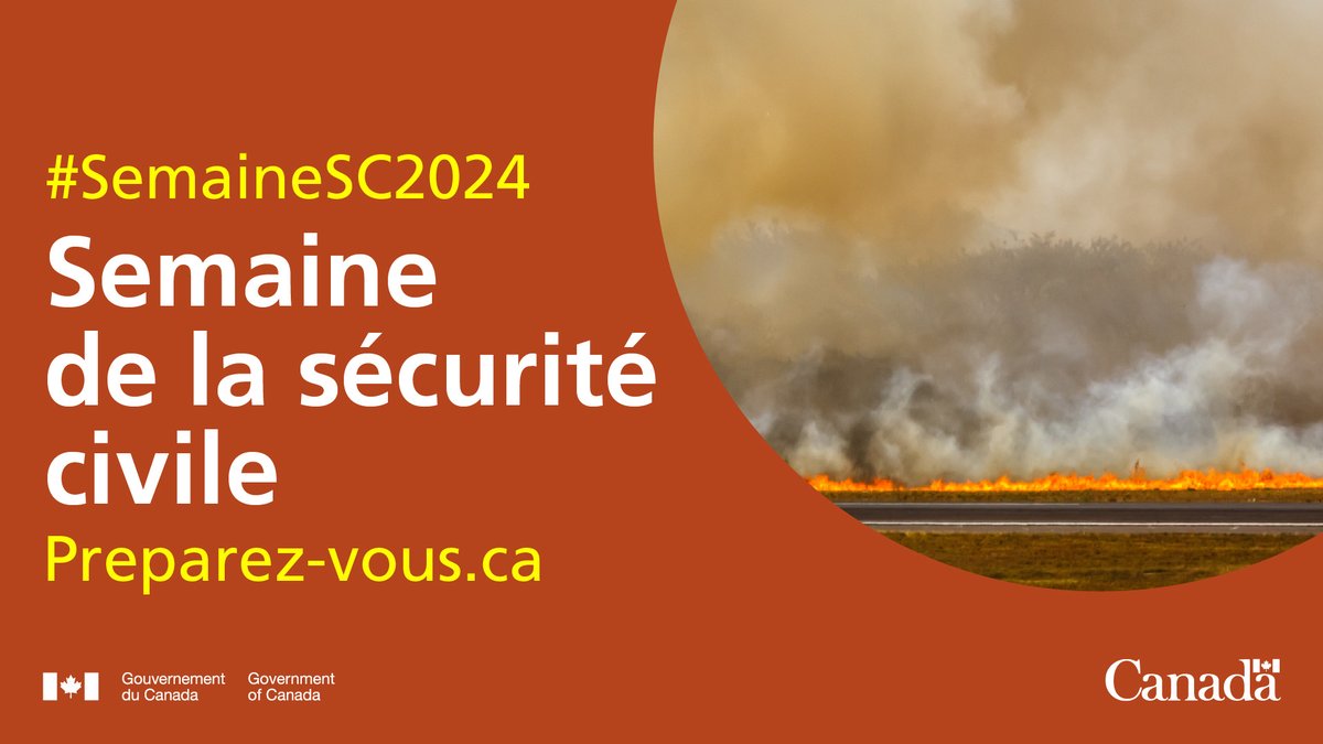 Le thème d’aujourd’hui de la #SemaineSC2024 est les #FeuxDeForêt.

Après la saison record de 2023, il est important de connaître les risques dans votre région. Découvrez ce risque de catastrophe et les mesures de préparation prises par le gouvernement : canada.ca/fr/securite-pu…