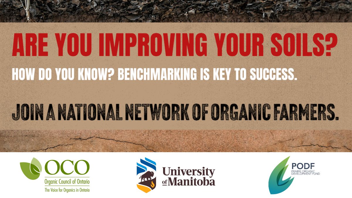 The Organic Council of Ontario is excited to extend an invitation to you and your farm to participate in a new Soil Health Benchmarking study! 

As a participant, you will receive FREE soil tests, shipping, and test results.

Learn more and sign up here: bit.ly/4ags617