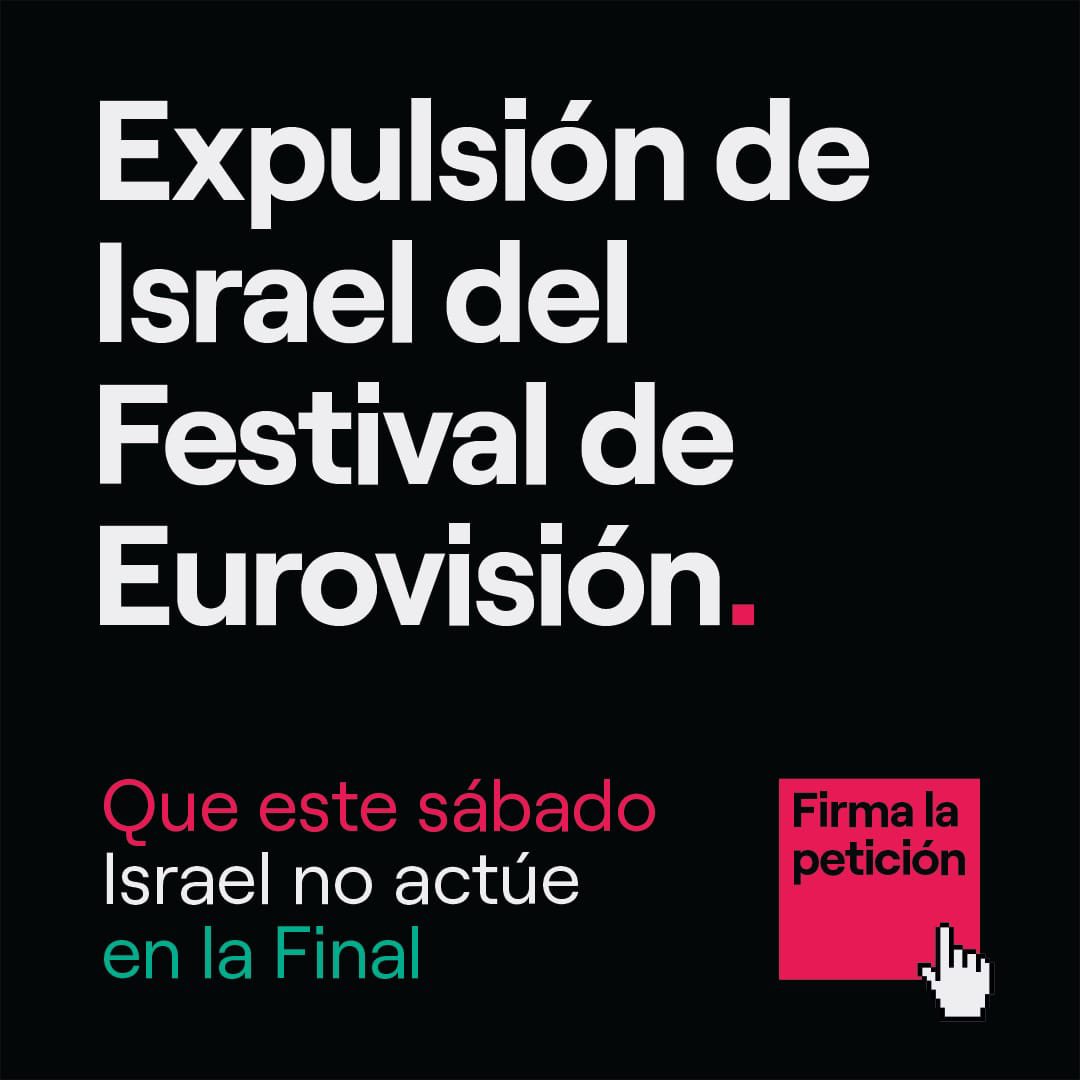 Sumar está recogiendo firmas para pedir a la UER que Israel NO actúe en la final de Eurovisión. Hay tiempo de aquí al sábado para seguir presionando.

Defienden que Eurovisión es un festival de diversidad y la presencia de Israel nos avergüenza a todos.

✍️sumar.ink/fueraisraeleur…