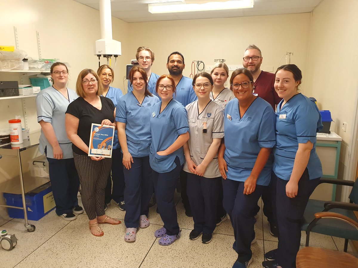 Day 2 of show casing the teams that make up the front door for #InternationalNursesDay pic 1 is ward 5 HDU and pic 2 is the amazing ED Team! I wasn't allowed to not be in the photo. For #eurovision2024 ward 5 chose storms don't last forever by suri and ED chose Waterloo by abba