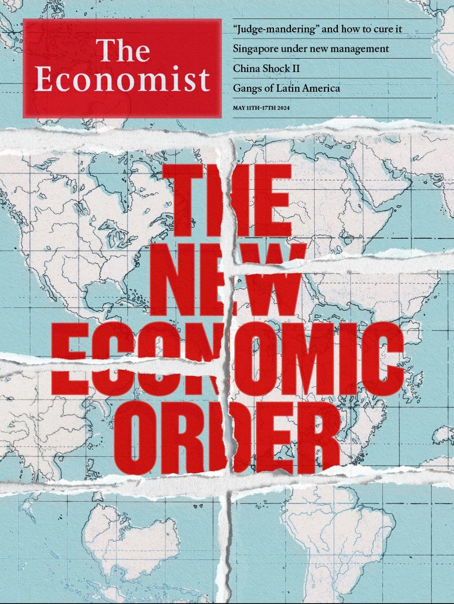 Liberal uluslararası düzen yavaş yavaş parçalanıyor. Dünya ekonomisine etkisi,hızlı acımasız olabilir. ▪️Ben demiyorum. Ünlü falcı The Economist bugün teşrif etmiş, bildirmiş. ▪️Kapak analistiçileri bunu iyi inceleyin. Görsellere yakından bakın. Hangi ülkelerde kırıklar var?