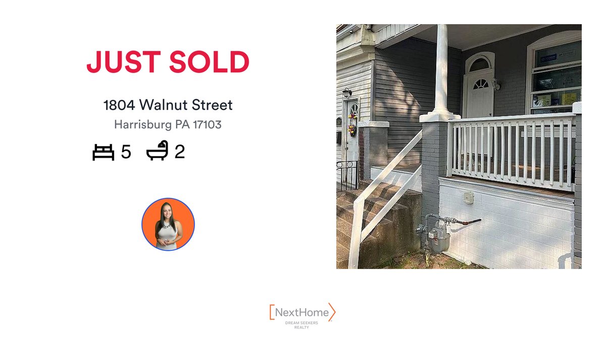 🛌 5 🛀 2
📍 1804 Walnut Street, Harrisburg, PA, 17103

My latest sale on RateMyAgent.
 RM425614
rma.reviews/g1fo9ztpyzwg

...
#ratemyagent #realestate #eXpRealty #YsmaineRealtor #nexthomedsr #ysmainebroker #TheYsmaineDomicianoTeam #Buyingahouse #Buyingahome...