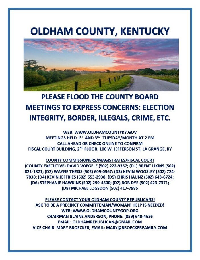 #COUNTYTRADINGCARDS #Kentucky #KY #Oldham #LaGrange