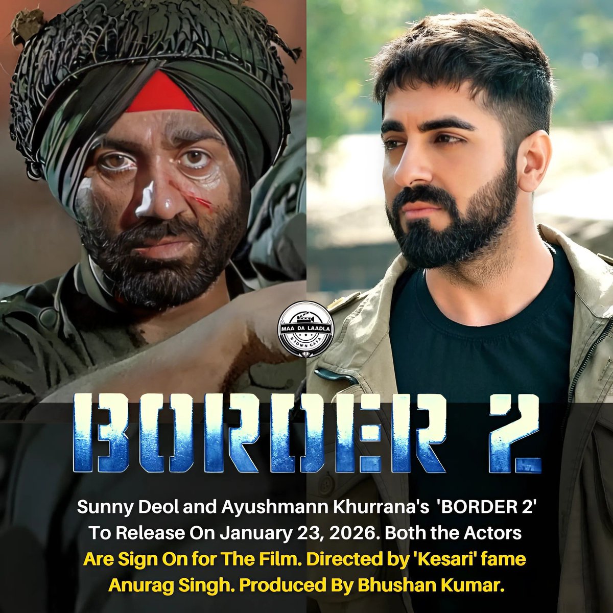 #Border2 is expected to be the largest #WarFilm in #IndianCinema History. 🔥🔥🔥

The Creators will spare no effort to create a film that honours the memory of the first one. The film has been a work in progress for more than a year, and writers have cracked screenplay that live…