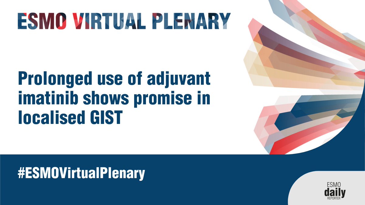 #ESMOVirtualPlenary: First analysis from IMADGIST shows #DFS benefit with 6yrs of maintenance therapy w/ imatinib compared to the 3yrs standard of care. Read @hgelderblom perspective on these results on the #ESMODailyReporter 👉dailyreporter.esmo.org/news/prolonged… #GIST