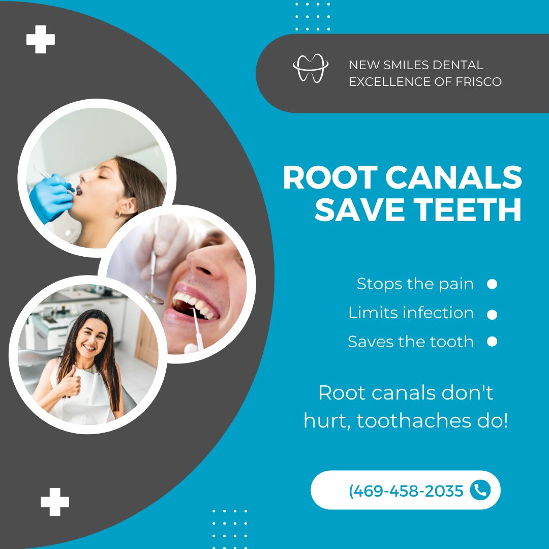 Root canals don't hurt…toothaches do! - bit.ly/1T5BpGI 😁

#RootCanalAwareness #newsmilesfrisco #friscotx #dfw #plano #thecolony