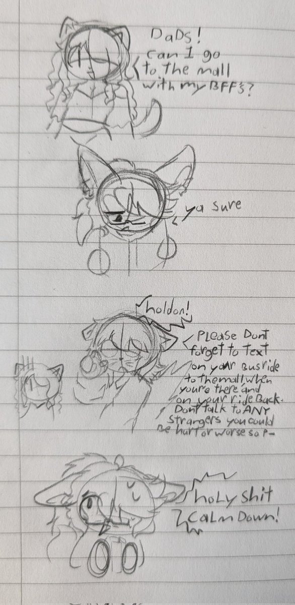 worried father and chill father :3 #doodles #kemonomimi #LGBTQ #twodads 
I'm so sorry for my awful English handwriting