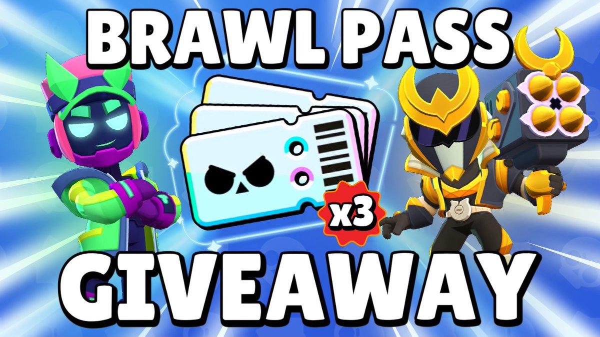 3x Brawlpass Plus Giveaway to celebrate my Merch-Drop tomorrow 5pm (lunymerch.de/collections/sn…)

To Participate:
Follow Me ⤴️
Retweet ♻️
Like This post ♥️

Good Luck! #brawlstars