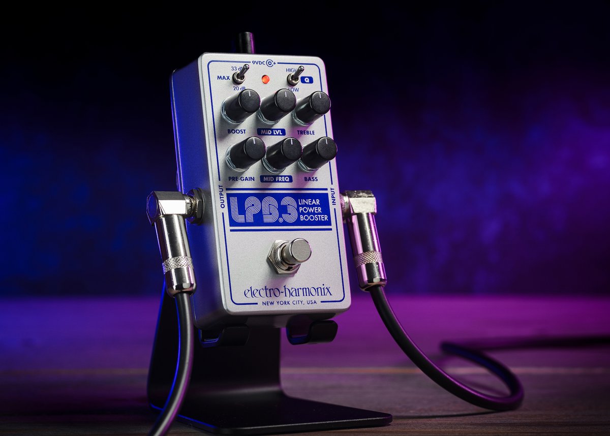 audiomusicadigi's tweet photo. Electro-Harmonix actualiza su primer efecto con LPB-3 Linear Power Booster & EQ, una nueva versión del clásico pedal boost de EHX @EHX #AudioMusicaDigital #Audio #Musica #Sonido #ElectroHarmonix #EHX #LPB3 #Booster #EQ https://t.co/GZr2Bg58KB https://t.co/MIVHS2CjdG