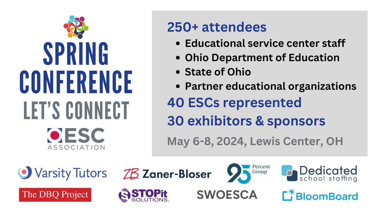 Thanks to all who attended the 2024 OESCA Spring Conference! Learn more about this annual conference for educational service center staff and state/educational partners: oesca.org/vnews/display.… #ohioescs