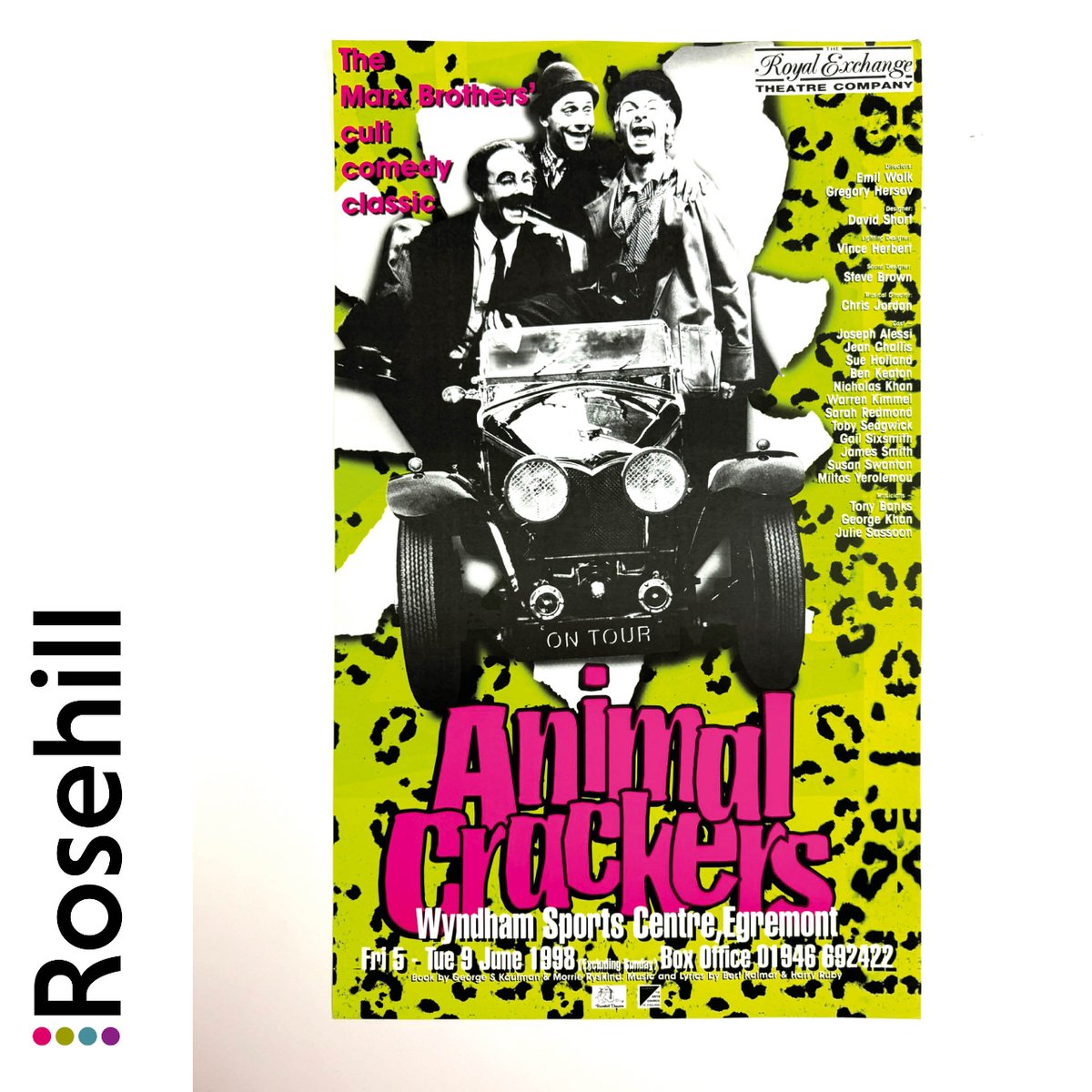 #throwbackthursday this week certainly caught our eye! 🌟 From @rxtheatre, we have Animal Crackers. This show was on the road in 1998 at Egremont, and we would love to know if anyone remembers it. Share your memories with us! 🎭 #AnimalCrackers #TheatreThrowback 🎟️📅