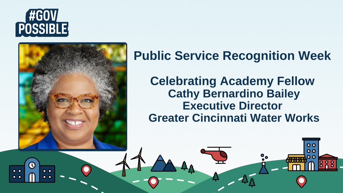 Join us in celebrating Fellow Cathy Bernardino Bailey, Executive Director at Greater Cincinnati Water Works, during #GovPossible and #PublicServiceRecognitionWeek! Help us honor Cathy's leadership at Greater Cincinnati Water Works! napawash.org/fellow/441296