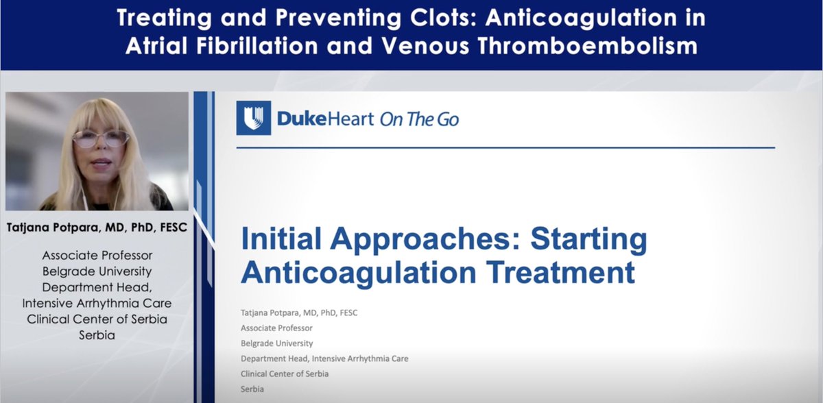 MedEdOTG's tweet photo. Dr. Tatjana Potpara @tanjapotpara1 spends 5 #CME minutes on initial approaches to #anticoagulation for #atrialfibrillation patients: https://t.co/KjqIQwTF8q #stroke #cardiotwitter https://t.co/vqUaIrTlAe