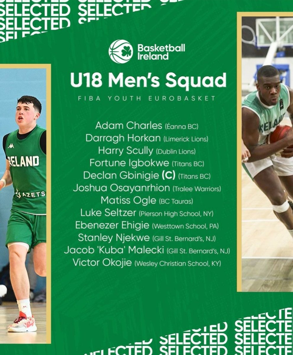 Massive congratulations to 5th year student Matiss Ogle who has made the U18 Irish basketball squad for the European Championship this year. A fantastic achievement at such a young age 👏
