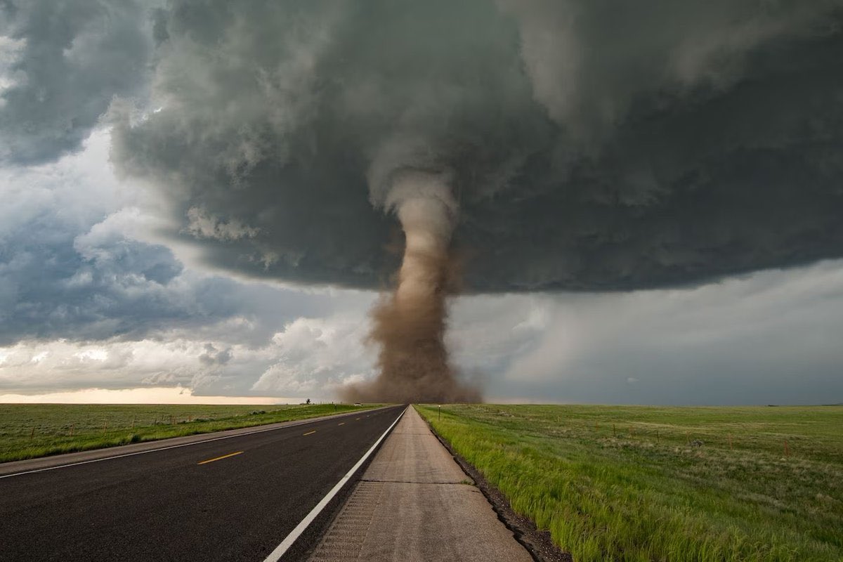What an amazing shot by storm-chaser James Hammett on THE LINCOLN HIGHWAY in Wyoming.
