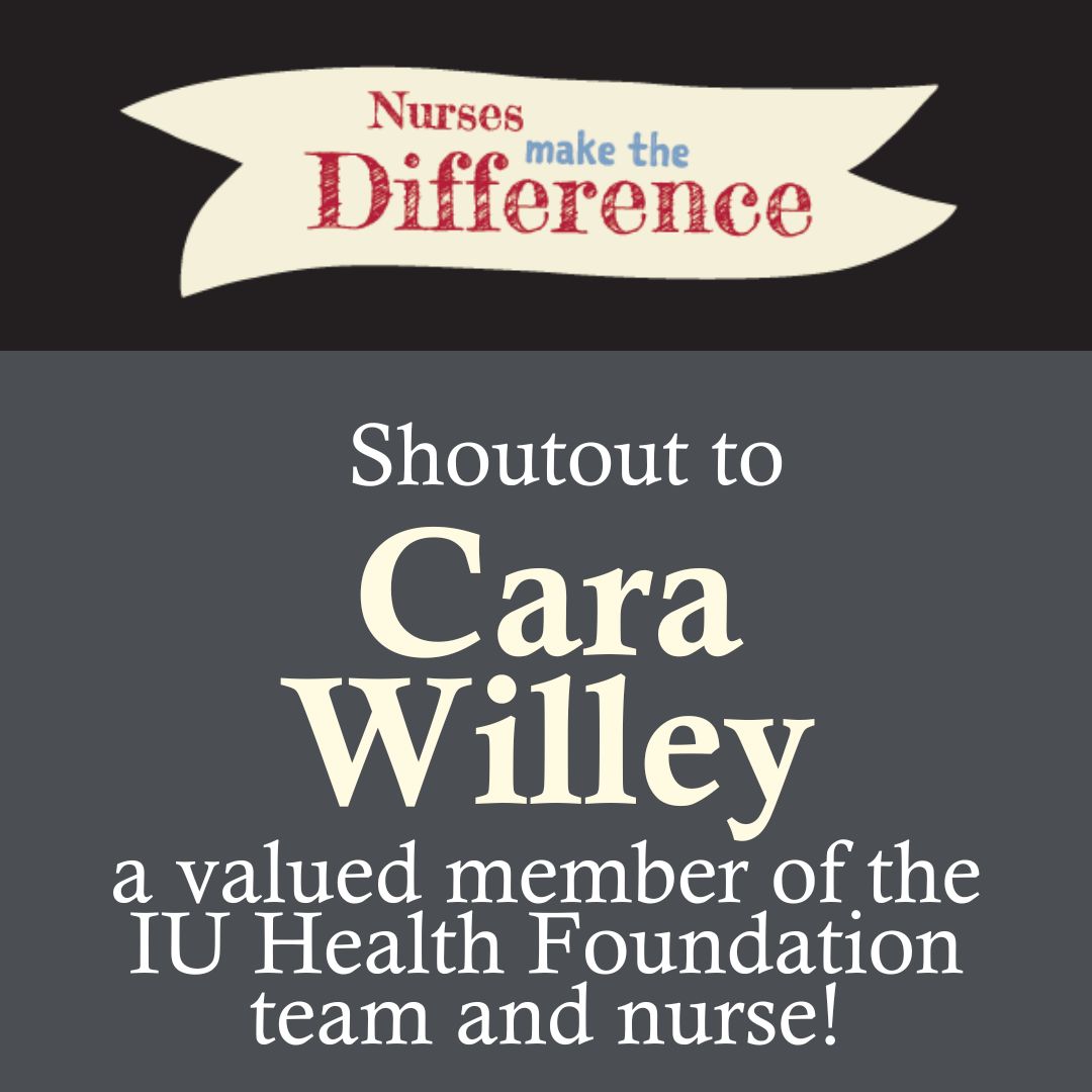 Happy Nurses Week! Today we would like to recognize the Foundation's own nurse, Cara Willey, BSN, RN!

Willey serves as a liaison between IU Health patients and the Foundation. Thank you for making a difference!
#NursesWeek2024