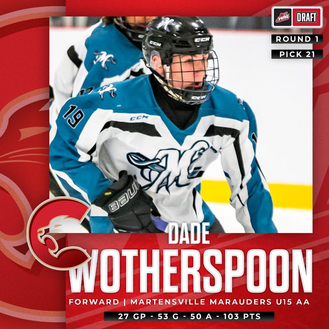 With the 21st overall pick at the 2024 #WHLDraft, the @PGCougars select Date Wotherspoon from the Martensville Marauders U15 AA.