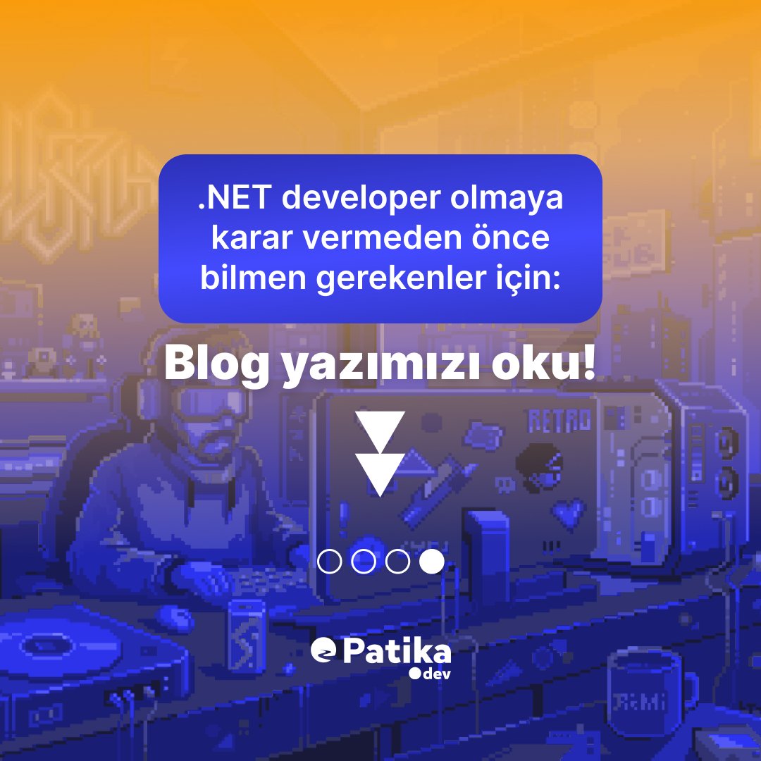 🔥Hadi .NET geliştiricisi kimdir ve bu alanda nasıl kariyer yapılabilir birlikte keşfedelim! 📌patika.dev/blog/net-softw… Blog sayfamızı ziyaret ederek .NET öğrenmeye nereden başlayacağınızı ve bu alanda başarılı olmak için gereken becerileri öğrenebilirsiniz! 🤝 Hazırsanız, .NET…