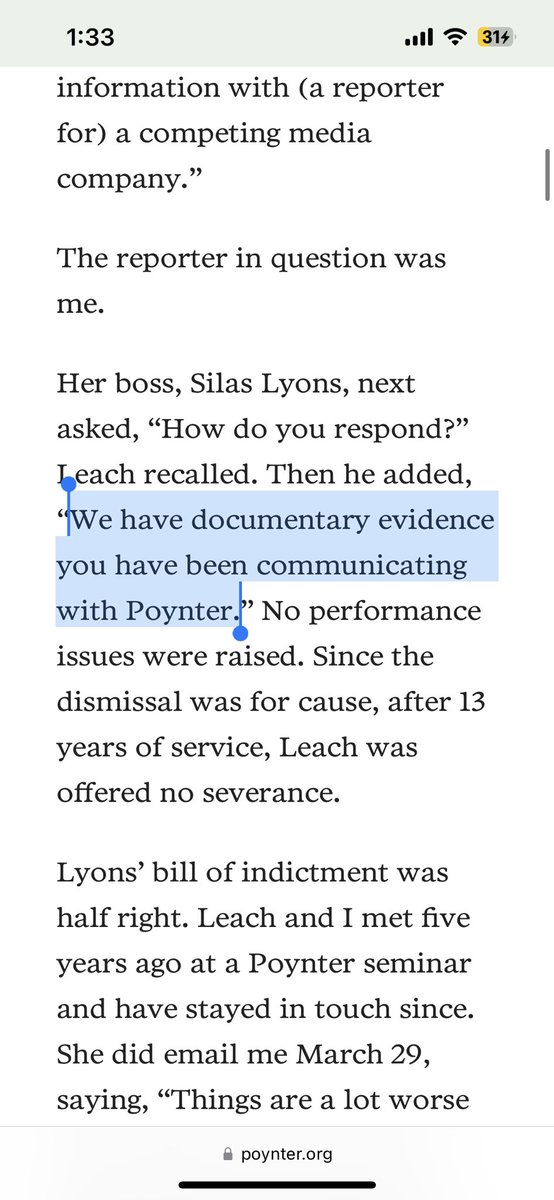 Gannett fires an editor for talking to @Poynter’s Rick Edmonds: poynter.org/commentary/202…