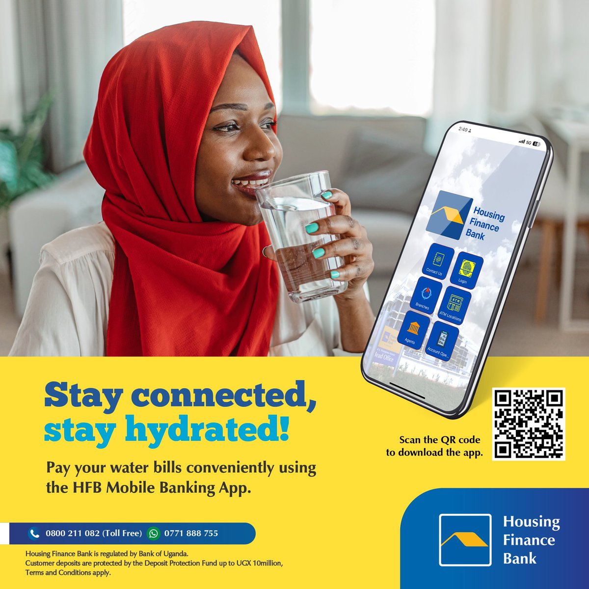 Water is life. Pay your bills instantly using the #HFBMobileBankingApp to keep the water flowing in your home.

#WeMakeItEasy @housingfinanceU
