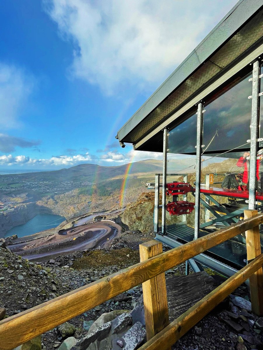 One of those once in a lifetime moments, flying through a double rainbow! 🌈