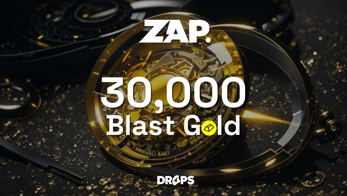 🥇 Blast Gold: ZAP community Update 🥇 Gm, Zappers! 🫡 We’re pleased to announce that we are distributing our first 30k in @Blast_L2 Gold to our valued community on Friday May 17th, with plans to distribute the remainder over the coming month. ⚡️ We have committed to…