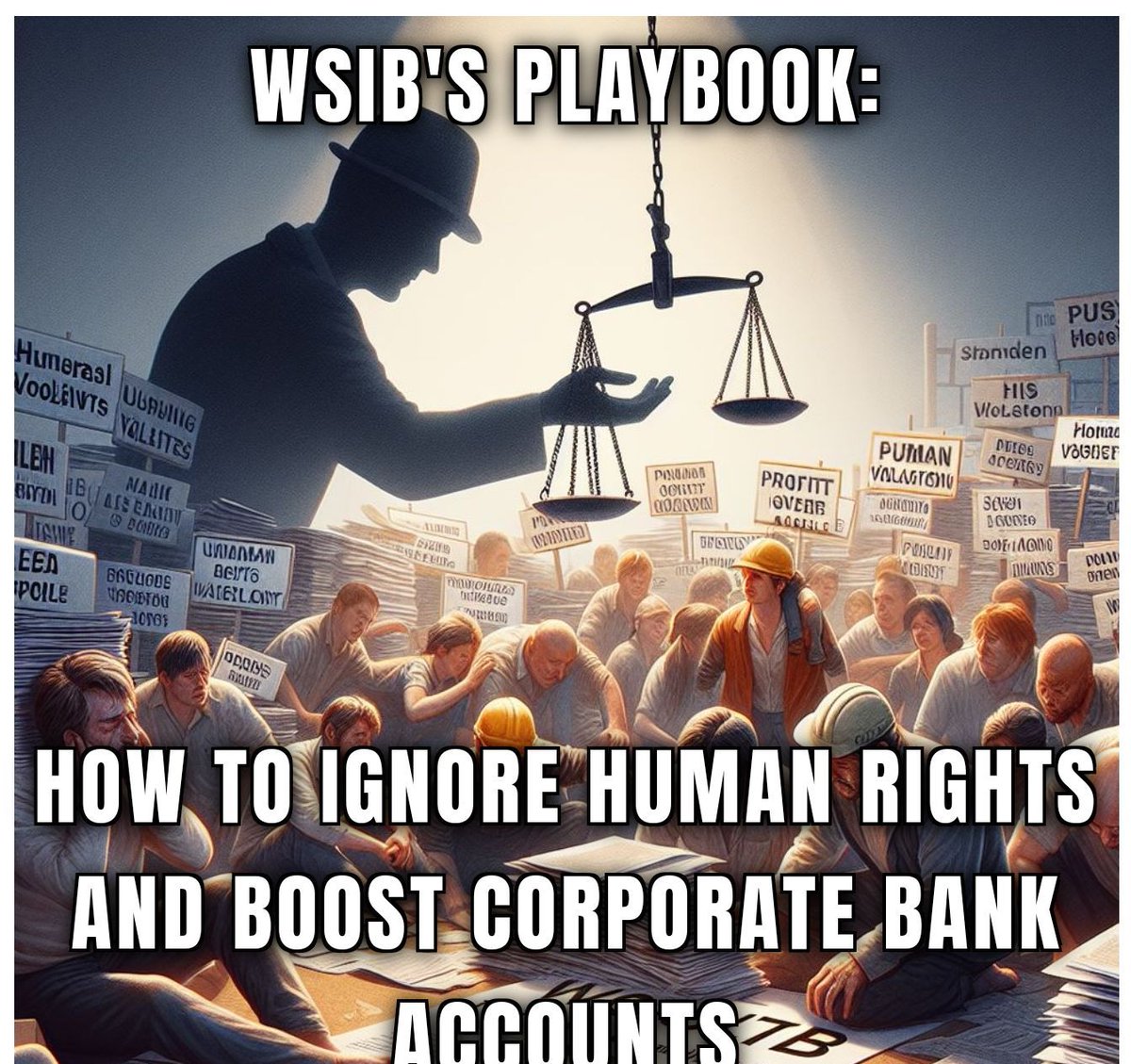 WSIB's playbook: how to ignore human rights and boost corporate bank accounts. 
It's time to rewrite the rules in favor of justice for injured workers! #InjuredWorkers #HumanRights #JusticeForAll