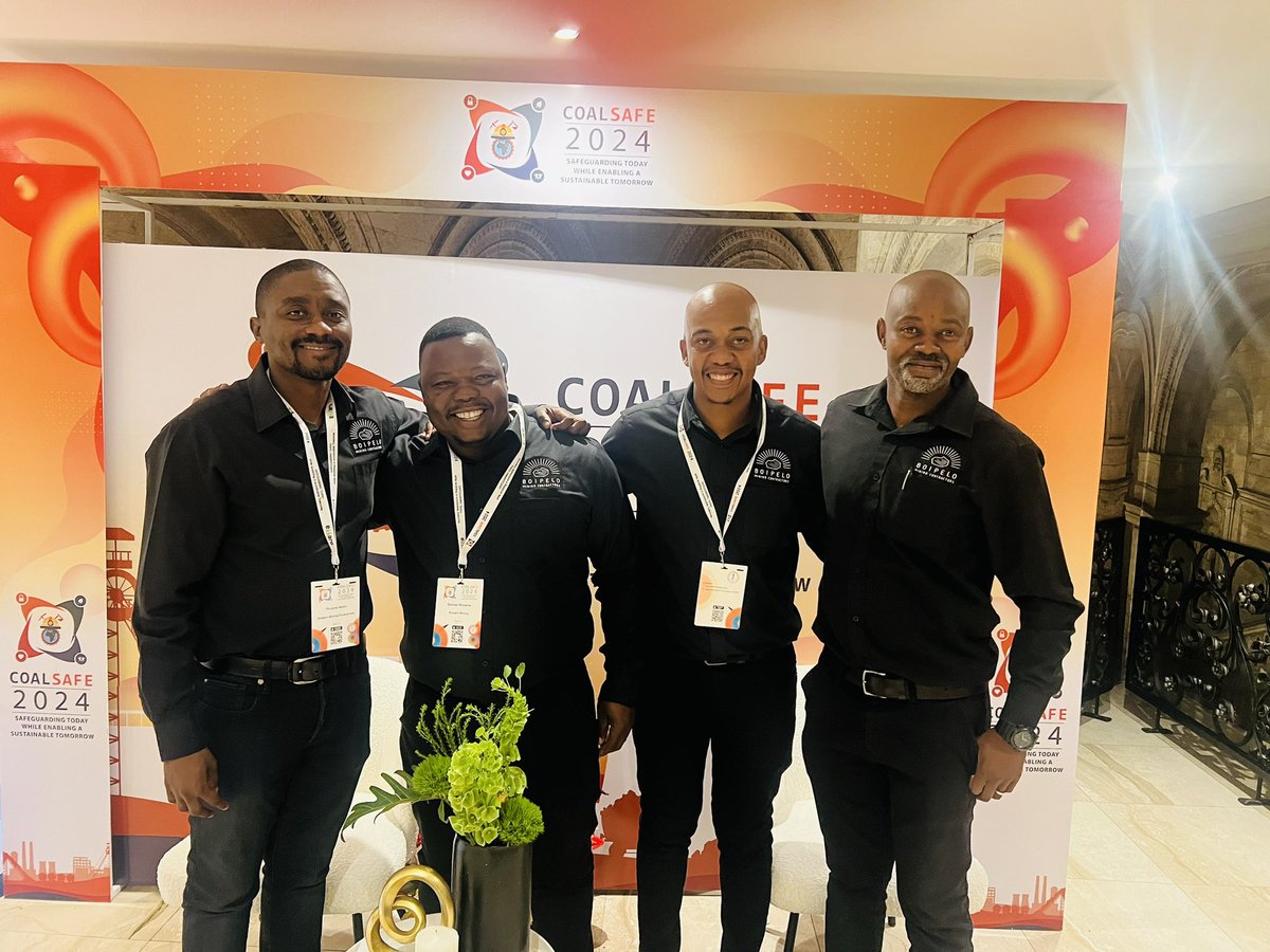 The Boipelo Mining crew showed up at this years edition of #CoalSafe2024 

Leaders in the coal mining industry!