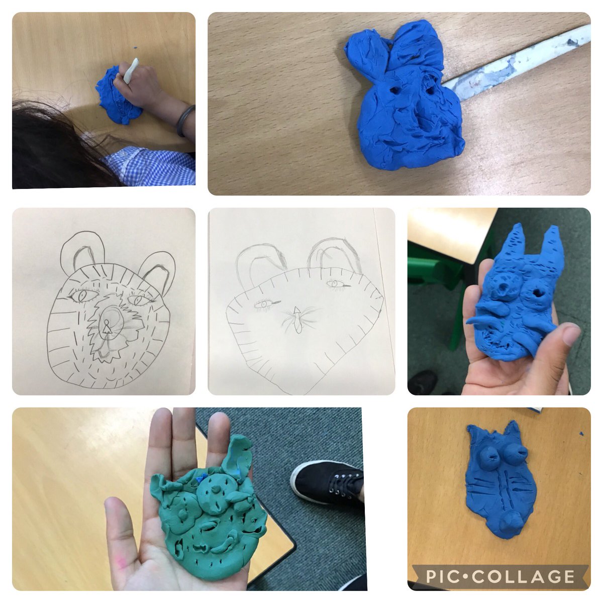 This afternoon, the children really enjoyed planning what animal masks they might make in Art, thinking about the shape and marks that they might make when we use clay to make them. They used the tools to cut and mark the plasticine to practice the skills they would need.