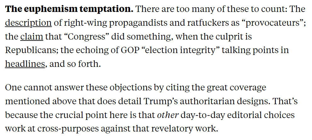 Also, it's time to stop putting GOP language about election 'integrity' in headlines. This is madness. It's a propaganda trope! x.com/RBReich/status…