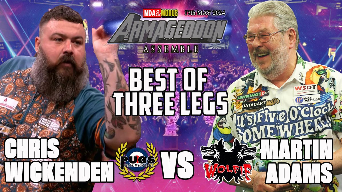 MDAevents's tweet photo. 2️⃣ DAYS TO GO!

It's almost time for Armageddon!

The legendary Martin Adams plays Chris 'Pugs' Wickenden in the East Midlands this Friday evening.

Limited tickets remain!

https://t.co/5Xn23MJOSr

@wolfiedarts 
@pugs88 https://t.co/iNuRPlISvq