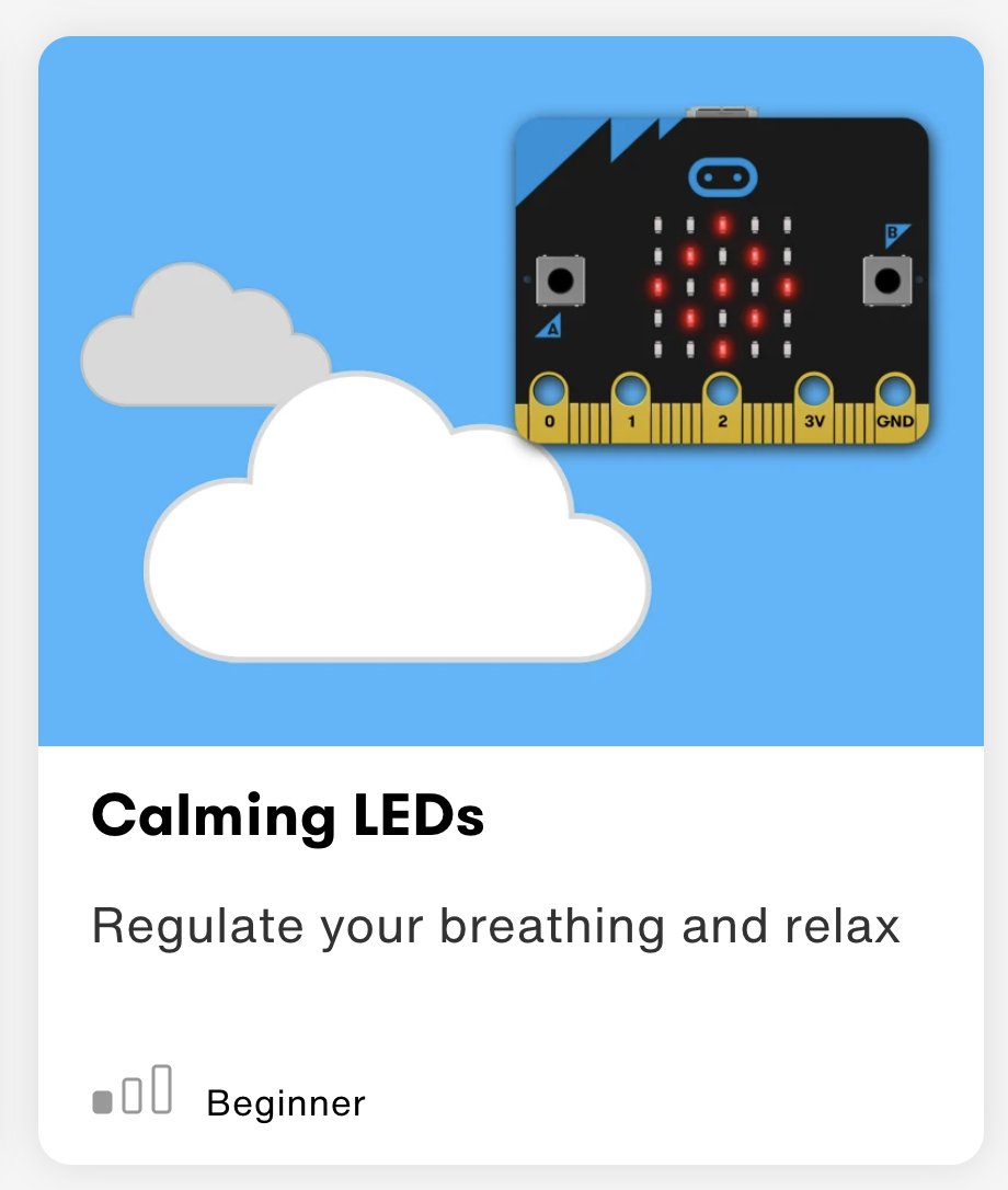 👀 Looking for good activities for #MentalHealthAwarenessWeek? 👉 Show students how to turn the BBC micro:bit into a simple digital device to help them relax by slowing & regulating their breathing using a simple animation sequence 🧘‍♀️🧘 microbit.org/projects/make-… #microbit #TEACHers