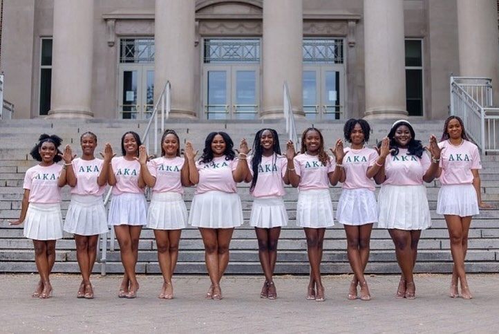 The AKAs at Purdue University just revealed their Spring 2024 line. Let’s all give them a warm welcome to Black greekdom. 💕💚 @akaepsilonrho 📸: @jaustinmiller
