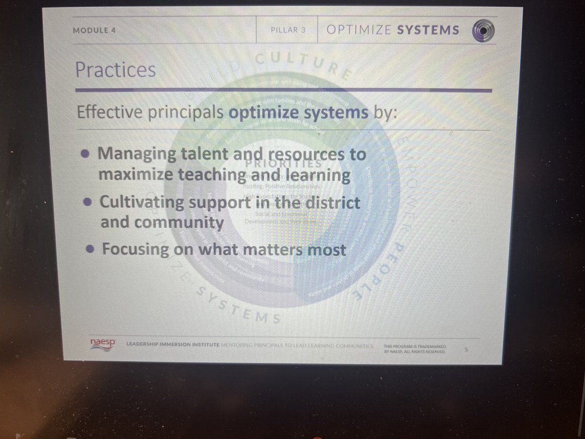 Effective principals optimize systems! #ccesdukes #WeAreCUCPS #naespLLC ⁦@NAESP⁩