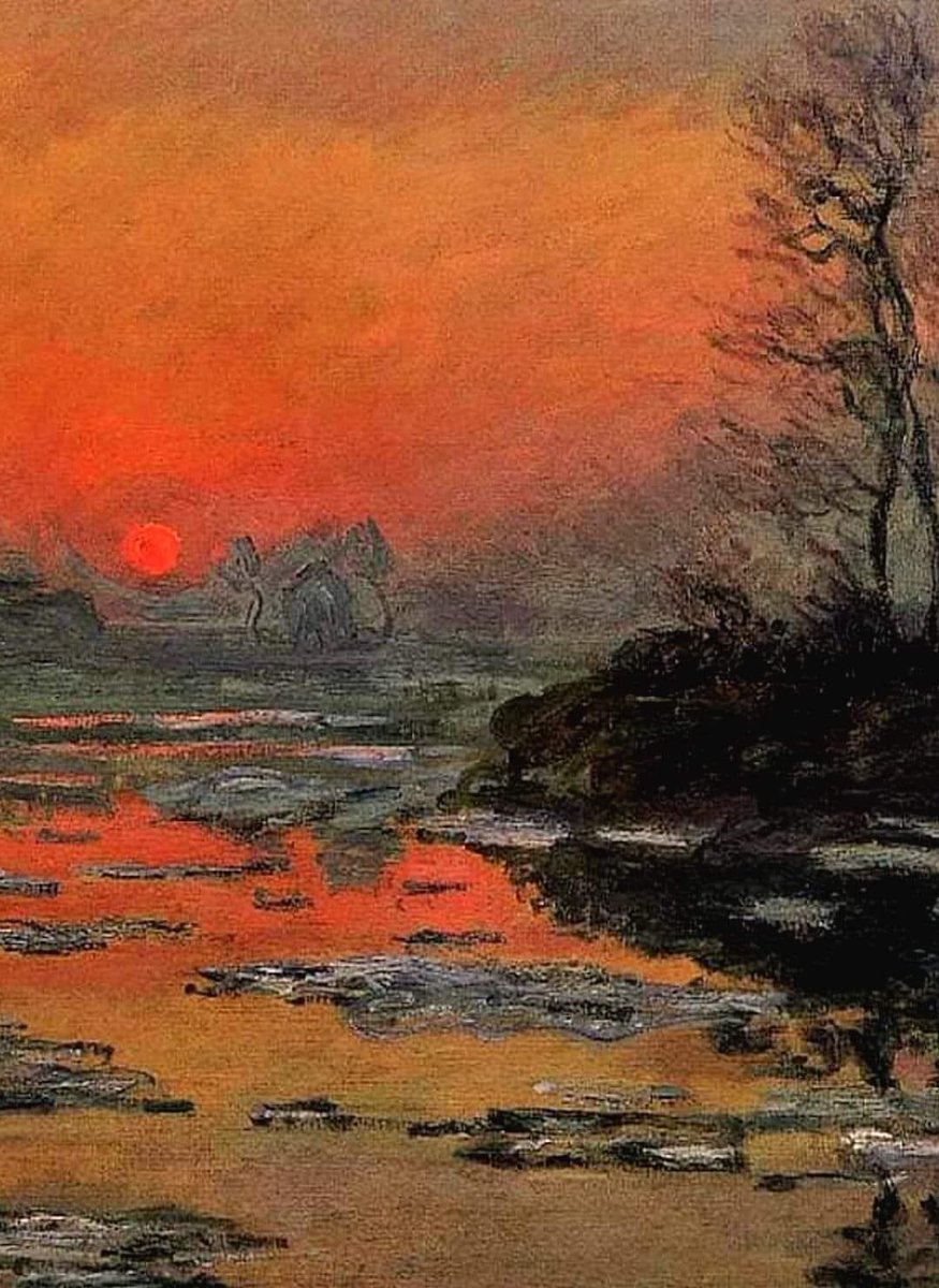 Monet, Sunset on the Seine in Winter