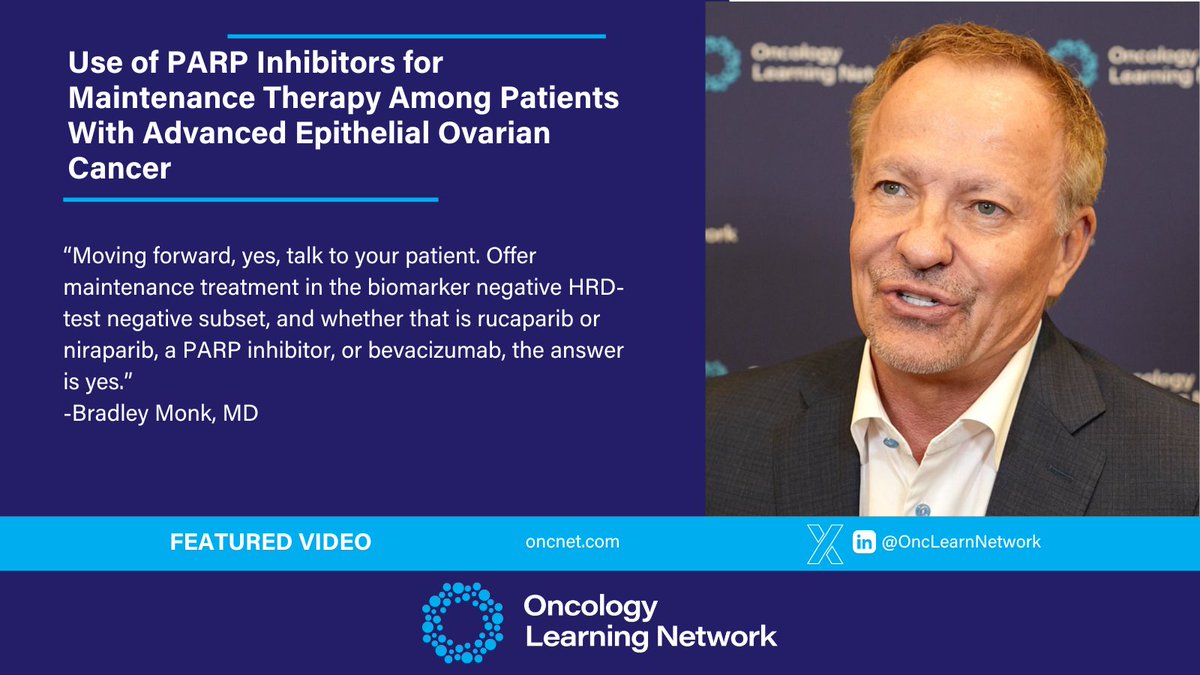 At #GDUWO, Bradley Monk, MD, discussed whether PARP inhibitors are the optimal maintenance therapy for patients with advanced epithelial ovarian cancer. Learn more: hmpgloballearningnetwork.com/site/onc/confe… #medtwitter #onctwitter