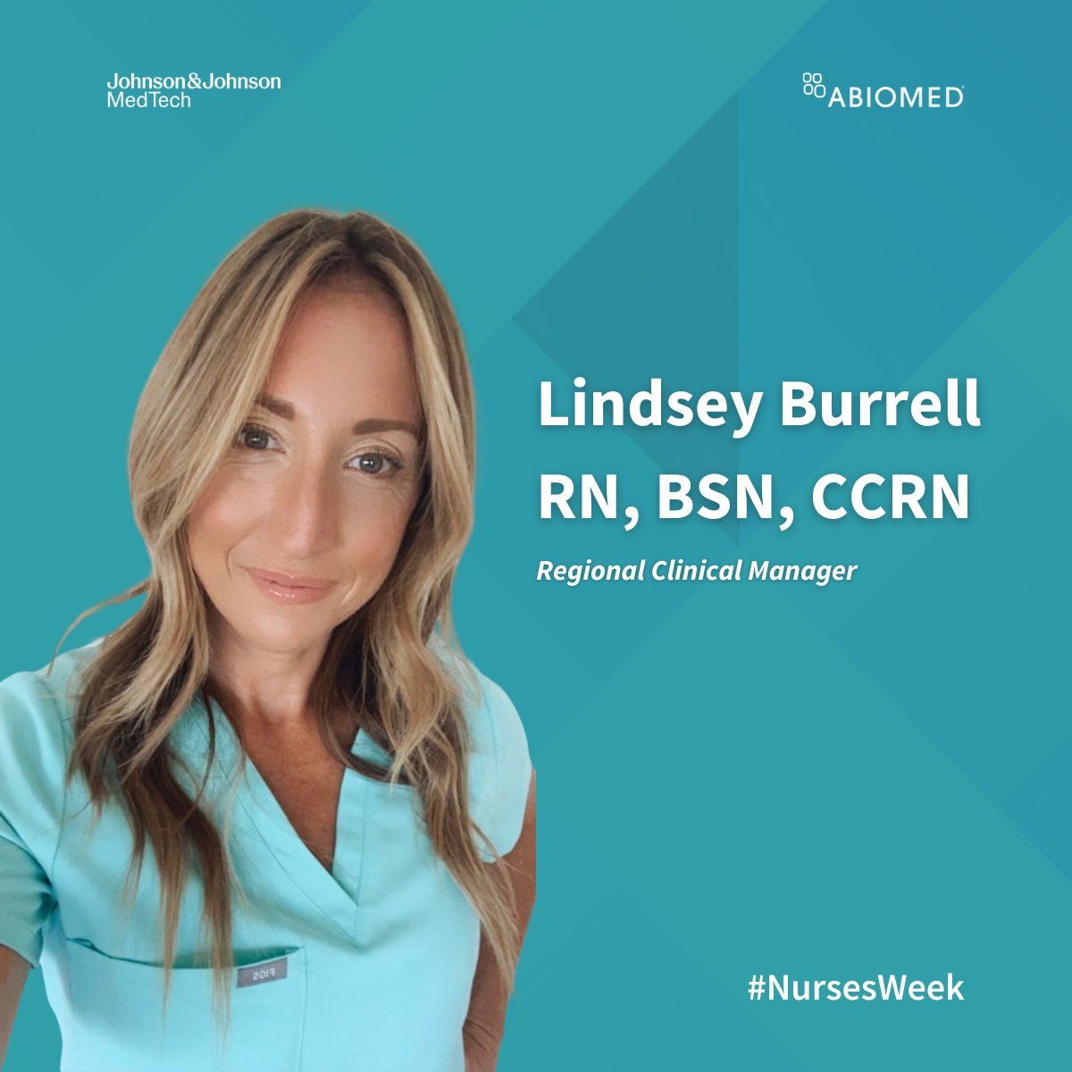 The next RN we're highlighting for #NursesWeek is Lindsey -  an amazing member of our team. #patientsfirst