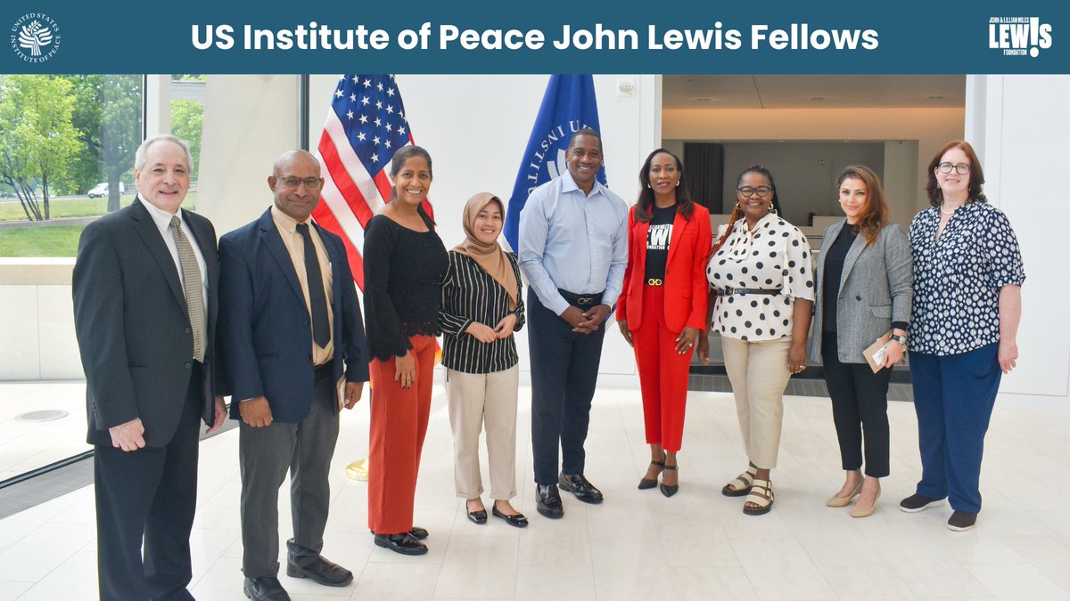 1/3 The @USIP recently welcomed its inaugural cohort of John Lewis Peace Fellows for a two-month residency at USIP Headquarters for #peace practitioners who are actively leading programs or projects in conflict zones around the world. #GoodTrouble #GoodTroublemakers #Peacemakers