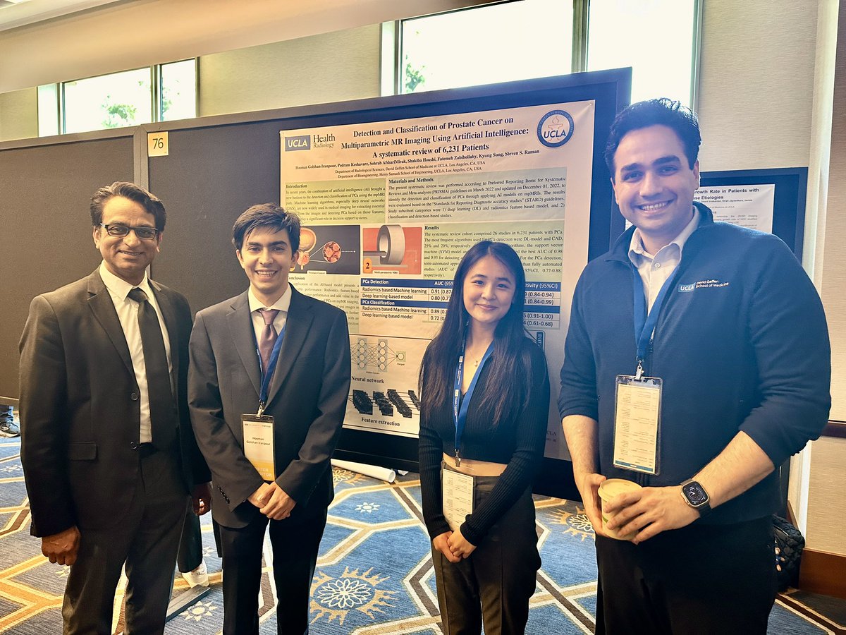 Fantastic presentations of Abdominal Imaging lab projects by two superstar UCLA graduates, Hooman and Annabel, at the @UCLAJCCC Annual Symposium under the guidance of our mentor, Dr. @StevenSRaman_MD. Proud to be part of this team.