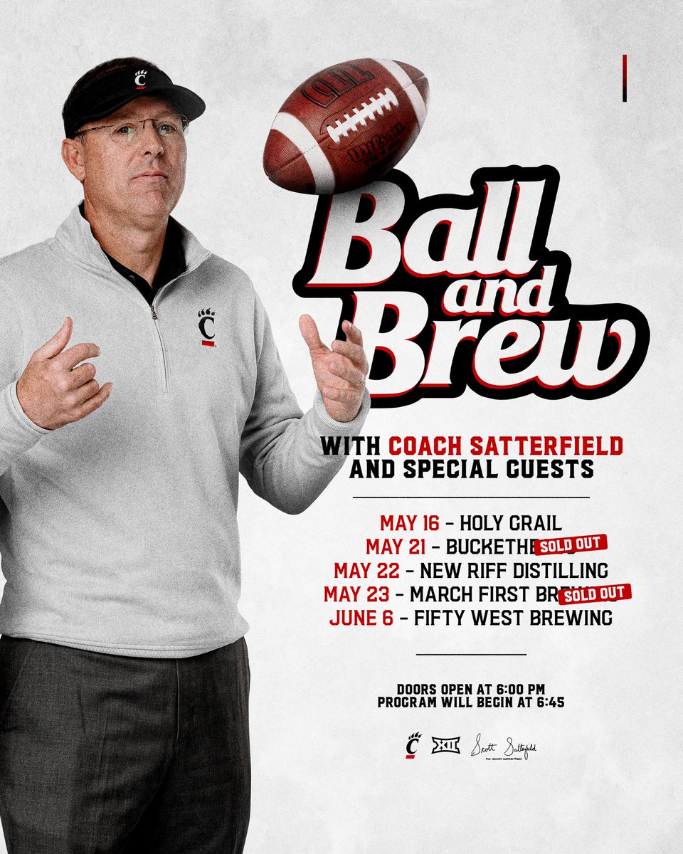 Spots are filling up quick for 𝐁𝐀𝐋𝐋 𝐀𝐍𝐃 𝐁𝐑𝐄𝐖. Don’t miss out, register now! 🔗: cpaw.me/bnb24 #Bearcats