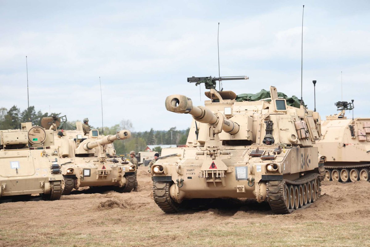 #US #Georgia Guard Deploys #M109A6 #Paladin #Howitzers in #Sweden During #DefenderEurope Exercise armyrecognition.com/news/army-news… @USArmyEURAF