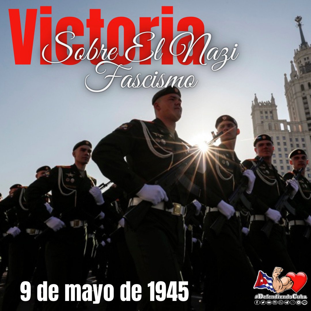 #FidelPorSiempre: “Podemos tener una idea de cuántos cientos de millones de vidas, cuánto horror y cuánta esclavitud, cuánto dolor y cuánto sufrimiento ahorró a la humanidad la victoria sobre el fascismo'.👇 #NoAlFascismo #DefendiendoCuba🇨🇺💪❤️