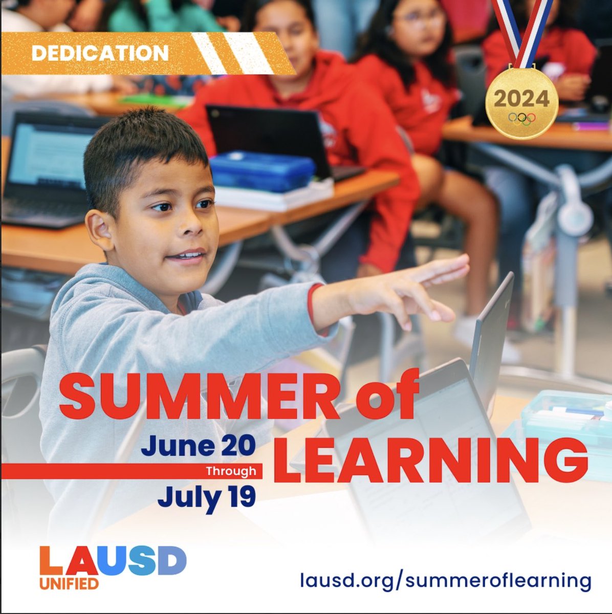 #summeroflearning begins 6/20. ⁦<a href="/LASchools/">Los Angeles Unified</a>⁩ we are dedicated to provide our UTK-12 students a dynamic slate of summer school programs. For seniors, there are credit recovery opportunities, ⁦<a href="/BTBLA/">Beyond the Bell</a>⁩ will offer enrichment programs, and meals will be provided.