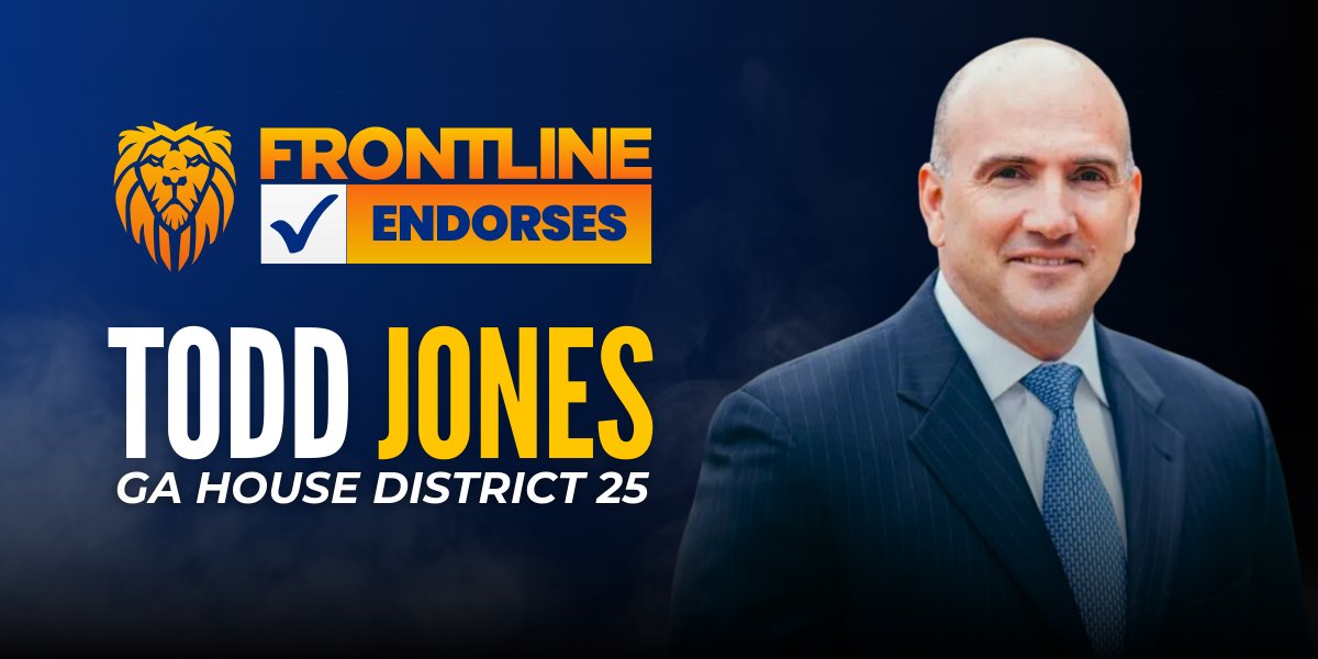 Frontline is proud to endorse @turntotodd for HD 25! Without the tireless efforts of Todd Jones, the significant advancement Georgia has made in ensuring educational opportunity for every child would not have been possible. Early voting has begun, and election day is May 21st!