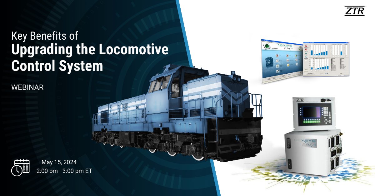 Join us for an engaging and enlightening webinar on May 15th as we delve into the transformative power of upgrading locomotive control systems. This webinar promises to be both interesting and educational. See you! 🚄 🚂
ztr.com/key-benefits-u…