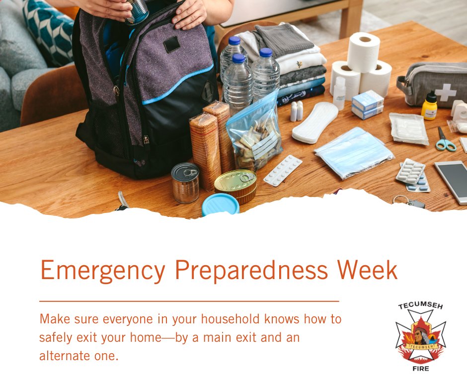 Making a plan is an important part of being safe during emergencies. Talk to your family, friends and loved ones about how you will prepare for
&amp; respond to an emergency. Learn more at tecumseh.ca/epweek24